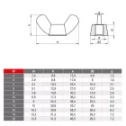Szárnyas anya, Acél, Horganyzott, M 10