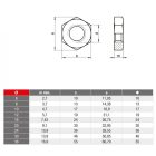 Alacsony anya, A2, Rozsdamentes, M 5