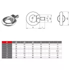 Gyűrűs csavar, A2, Rozsdamentes, M 24x36