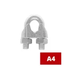 Kötélszorító bilincs, A4, Saválló, M 5