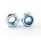 Önbiztosító hatlapú anya műanyag betéttel, |8| Horganyzott, M 16x1,5