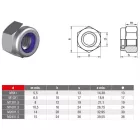 Önbiztosító hatlapú anya műanyag betéttel, |8| Horganyzott, M 16x1,5