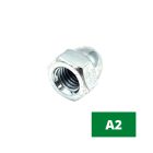 Hatlapú magasan zárt anya, A2, Rozsdamentes, M 12