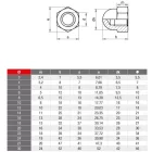 Hatlapú magasan zárt anya, A4, Saválló, M 8
