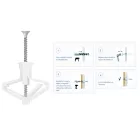 Műanyag tipli szárnyas 10x35