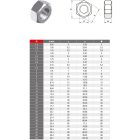 Hatlapú csavaranya, ISO 4032 SB, 8. tüzihorganyzott, M 16