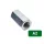   Hatlapú toldó anya (m=3d), A2, Rozsdamentes, M 6x18 10mm laptáv