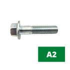 Peremes hatlapfejű csavar,bordázott A2, Rozsdamentes, M 6x20