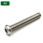 ISO 7380 Domborúfejű, belső kulcsnyílású csavar, A2, Rozsdamentes, M 6x40