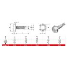Hatlapfejű önfúró lemezcsavar, A2, Rozsdamentes, 4,8x50