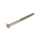 Süllyesztettfejű, részmenetes faforgácslap csavar, Acél, Sárga horganyzott, 6x180/80