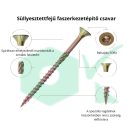 Süllyesztettfejű faszerkezetépítő csavar, sárgahorganyzott 6x150/60