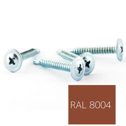 Opelcsavar, önfúrós peremes, Acél, színes 4,2x19 RAL8004