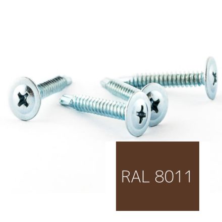 Opelcsavar, önfúrós peremes, Acél, színes 4,2x25 RAL8011