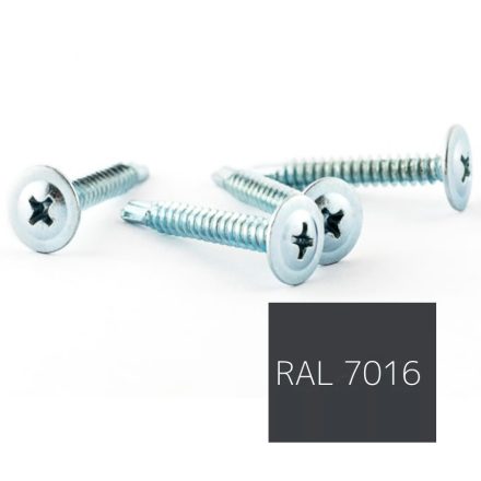 Opelcsavar, önfúrós peremes, Acél, színes 4,8x32 RAL7016
