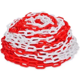 Müanyag lánc piros-fehér 6mm x 30m