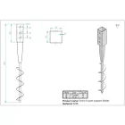 Talajcsavar zártszelvényekhez 50x50x650
