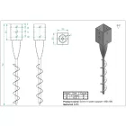Talajcsavar zártszelvényekhez 100x100x750