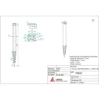 Talajcsavar négyszögletű talpas fejjel 84x1200 - 100x100 fejméret