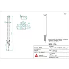 Talajcsavar négyszögletű talpas fejjel 92x1400 - 100x100 fejméret