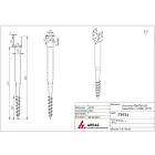 Talajcsavar U - befogással 70x1000 - 90 mm befogás