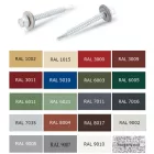 Hatlapfejű önfúró lemezcsavar+gumis alátét, Acél, antracitszürke, 4,8x19 RAL7016