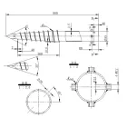 Talajcsavar G 89x800 - 4 - 4xM12
