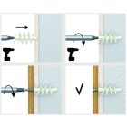 Műanyag tipli Hungarocellhez SPIRÁL 75, polisztirol dübel