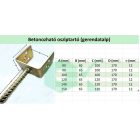 Talp betonozható 100x65