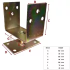 Talp lefúrható, fix 150x85