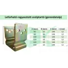 Talp lefúrható, rogyasztott 100x65