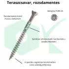 Teraszcsavar C1, rozsdamentes 5X50