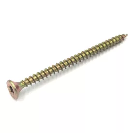   Süllyesztettfejű, faforgácslap csavar, Acél, Sárga horganyzott, 6x100 Torx