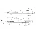 Talajcsavar U - befogással 68x1000 - 111 mm befogás