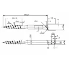 Talajcsavar U - befogással 68x770 - 100 mm befogás