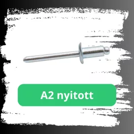 Rozsdamentes (A2) nyitott D-fejű popszegecs (DIN 7337)